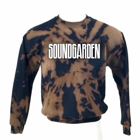 SOUNDGARDEN Grunge Rock Band Acid Washed Pullover Crewneck Sweatshirt Punk Rap - Picture 1 of 3